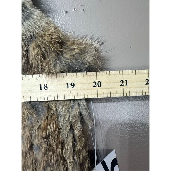 NWT 525 America Luxe Classic Brown 100% Rabbit Fur Vest Women's Small - Picture 7 of 10